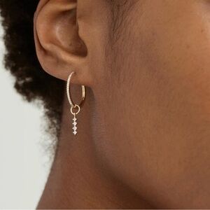 Mejuri Diamond Icicle Hoop Charm